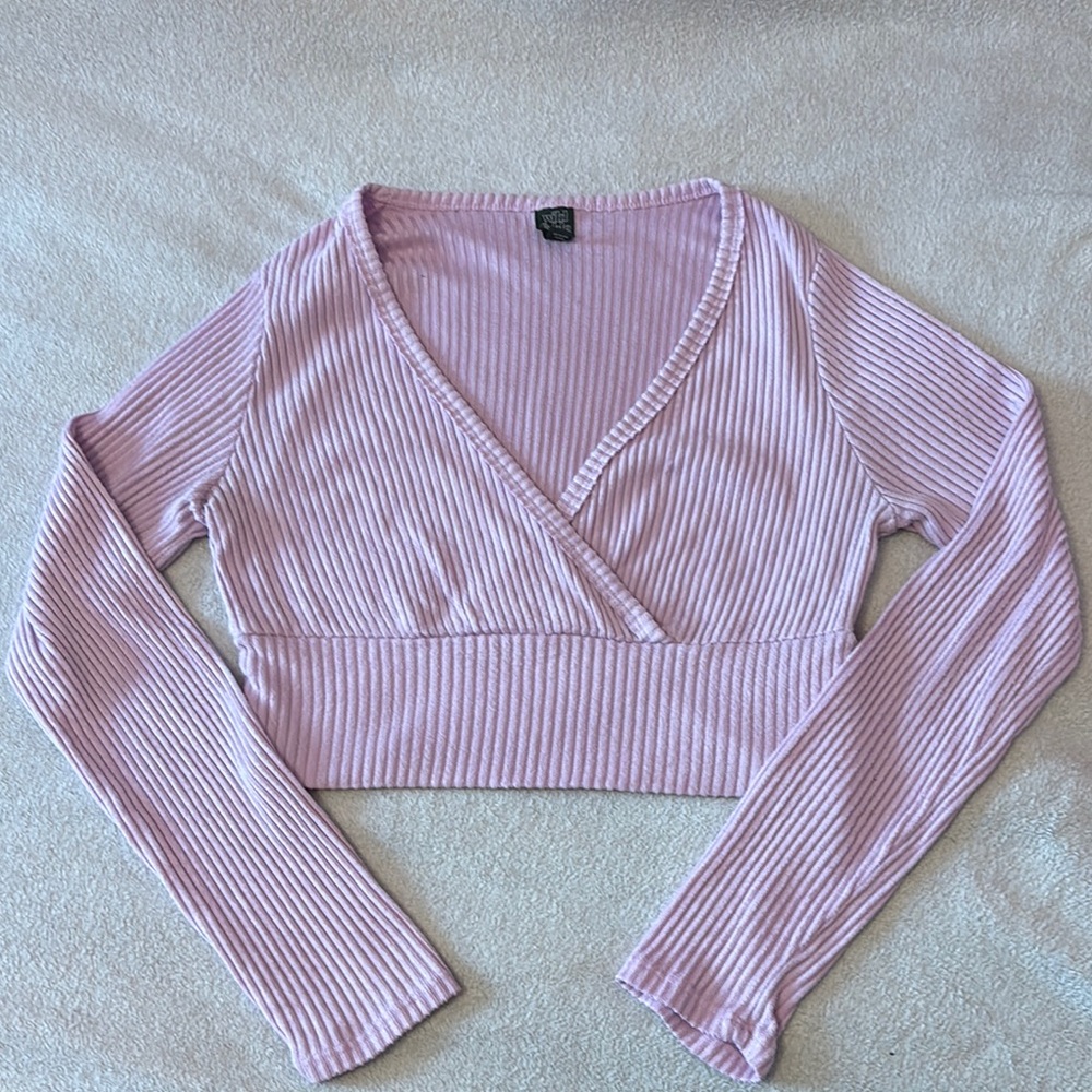 Wild Fable Lavender Ribbed Crop Top